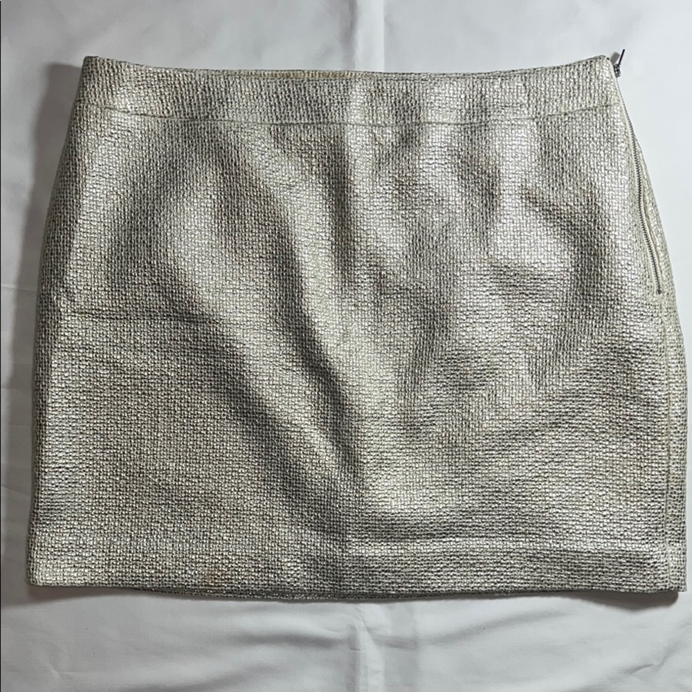 Elegant Silver Textured Skirt